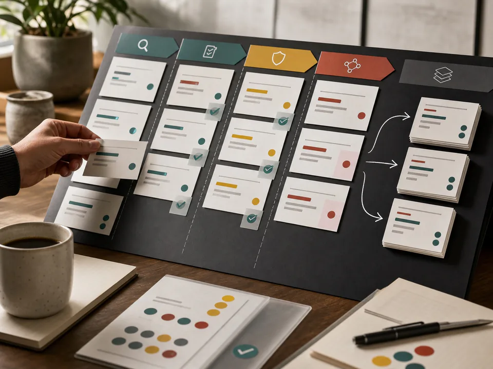 GEO Content Audit Workflow shown as a technical dashboard for SEO and GEO implementation work