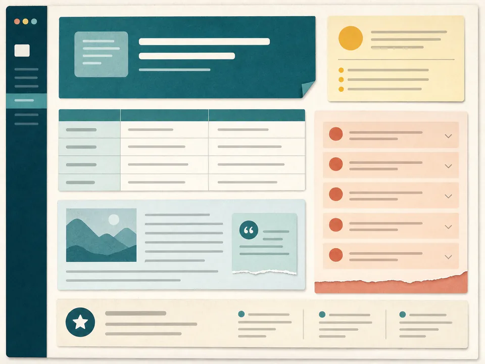GEO Content Structure Examples shown as a technical dashboard for SEO and GEO implementation work