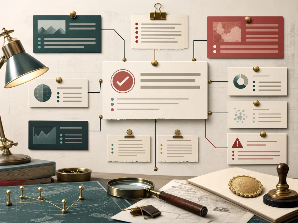 GEO Source Blocks and Verifiable Claims shown as a technical dashboard for SEO and GEO implementation work